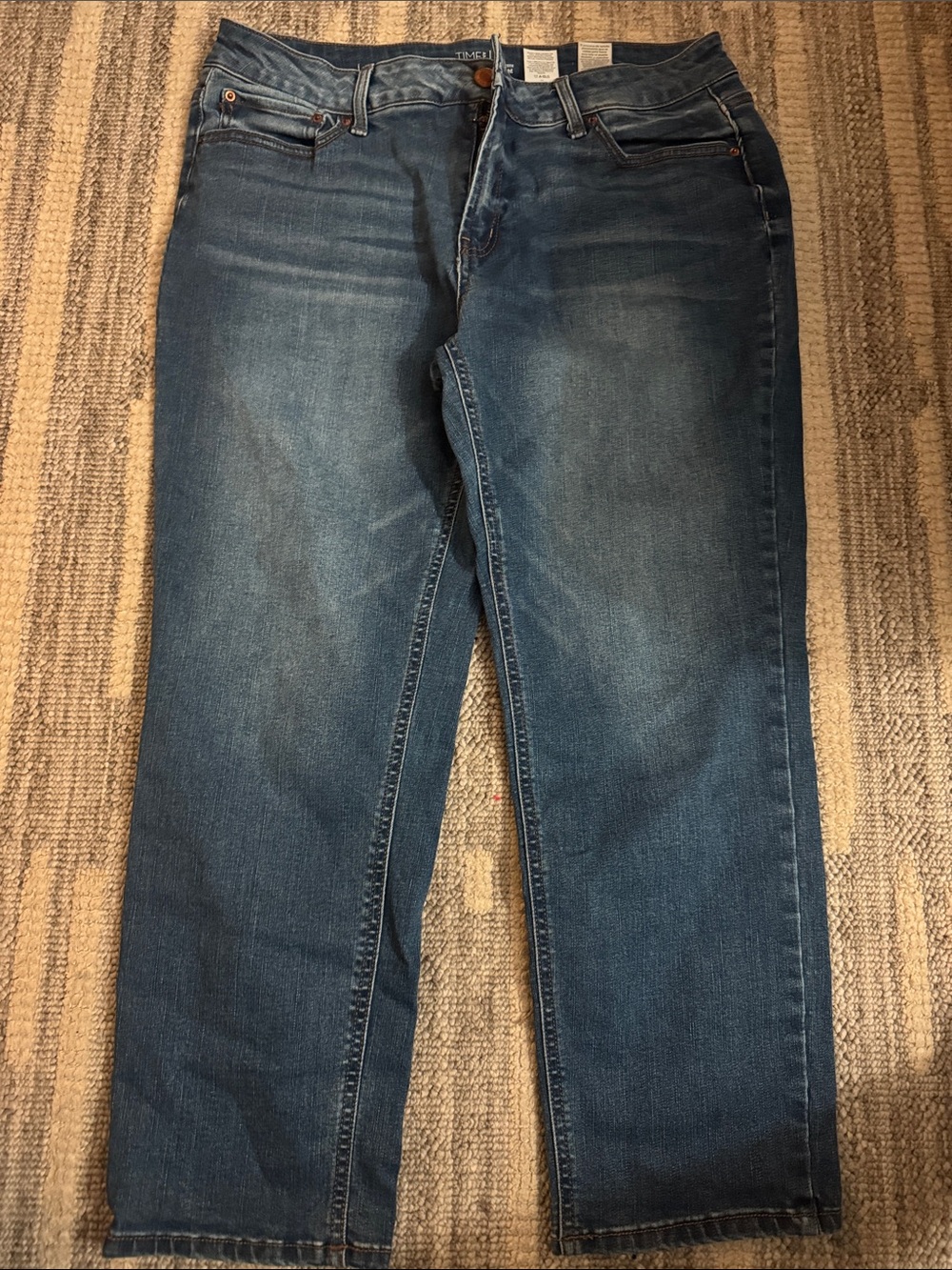 Time and Tru Women's Blue Straight-Leg Jeans